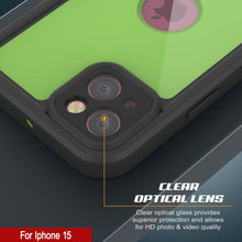 Cargar imagen en el visor de la galería, Carcasa resistente al agua iPhone 15 IP68, Punkcase [verde claro] [Serie StudStar] [Diseño delgado] [A prueba de suciedad]
