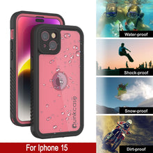 Load image into Gallery viewer, Funda impermeable IP68 para iPhone 16, Punkcase [rosa] [Serie StudStar] [Ajuste fino] [A prueba de suciedad]
