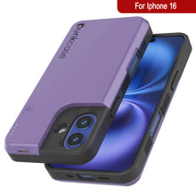 Cargar imagen en el visor de la galería, Estuche con batería para iPhone 16, PunkJuice, batería externa MagSafe de carga rápida de 5000 mAh con protector de pantalla | [Púrpura]
