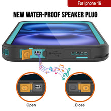 Cargar imagen en el visor de la galería, Funda impermeable para iPhone 16, Punkcase [Extreme Series] Armor Cover con protector de pantalla incorporado [verde azulado]
