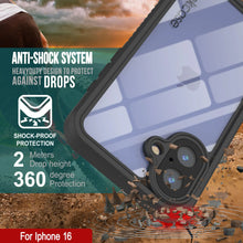 Load image into Gallery viewer, Funda impermeable para iPhone 16, Punkcase [Extreme Series] Armor Cover con protector de pantalla incorporado [Rojo]
