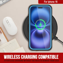 Cargar imagen en el visor de la galería, Funda impermeable para iPhone 16, Punkcase [Extreme Series] Armor Cover con protector de pantalla incorporado [azul claro]
