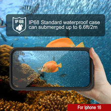 Cargar imagen en el visor de la galería, Funda impermeable para iPhone 16, Punkcase [Extreme Series] Armor Cover con protector de pantalla incorporado [Negro]
