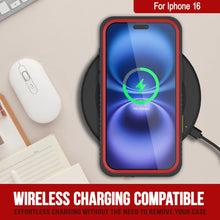 Load image into Gallery viewer, Funda impermeable para iPhone 16, Punkcase [Extreme Series] Armor Cover con protector de pantalla incorporado [Rojo]
