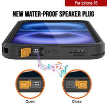 Cargar imagen en el visor de la galería, Funda impermeable para iPhone 16, Punkcase [Extreme Series] Armor Cover con protector de pantalla incorporado [Negro]
