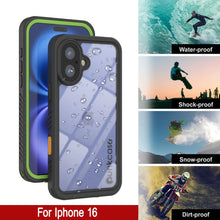 Cargar imagen en el visor de la galería, Funda impermeable para iPhone 16, Punkcase [Extreme Series] Armor Cover con protector de pantalla incorporado [Verde claro]

