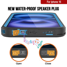 Cargar imagen en el visor de la galería, Funda impermeable para iPhone 16, Punkcase [Extreme Series] Armor Cover con protector de pantalla incorporado [azul claro]
