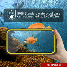 Cargar imagen en el visor de la galería, Funda impermeable para iPhone 16, Punkcase [Extreme Series] Armor Cover con protector de pantalla incorporado [Amarillo]
