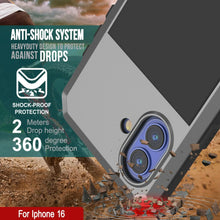 Cargar imagen en el visor de la galería, Funda de metal para iPhone 16, carcasa de armadura de grado militar resistente [a prueba de golpes], carcasa rígida de cuerpo completo [plateada]
