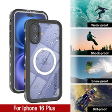Cargar imagen en el visor de la galería, Funda impermeable para iPhone 16+ Plus, Punkcase SpikeStar White Series | Funda fina de 2 m sumergible IP68
