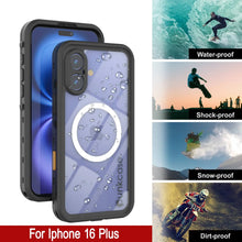Cargar imagen en el visor de la galería, Funda impermeable para iPhone 16+ Plus, Punkcase SpikeStar Black Series | Ajuste fino, 2 m, sumergible, IP68
