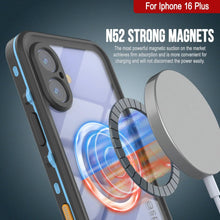 Cargar imagen en el visor de la galería, Funda impermeable para iPhone 16+ Plus, Punkcase SpikeStar Light-Blue Series | Funda fina de 2 m sumergible IP68
