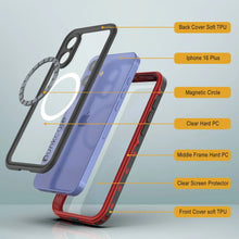 Cargar imagen en el visor de la galería, Funda impermeable para iPhone 16+ Plus, Punkcase SpikeStar Red Series | Ajuste fino, 2 m, sumergible, IP68
