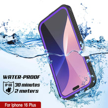 Cargar imagen en el visor de la galería, Funda impermeable para iPhone 16 Plus, Punkcase [Extreme Mag Series] Armor Cover con protector de pantalla incorporado [púrpura]

