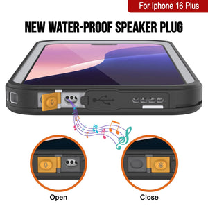 Funda impermeable para iPhone 16 Plus, Punkcase [Extreme Mag Series] Armor Cover con protector de pantalla incorporado [blanco]