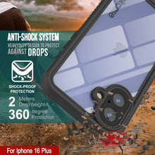 Cargar imagen en el visor de la galería, Funda impermeable para iPhone 16 Plus, Punkcase [Extreme Series] Armor Cover con protector de pantalla incorporado [Negro]
