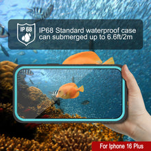 Cargar imagen en el visor de la galería, Funda impermeable para iPhone 16 Plus, Punkcase [Extreme Series] Armor Cover con protector de pantalla incorporado [verde azulado]
