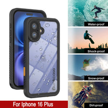Cargar imagen en el visor de la galería, Funda impermeable para iPhone 16 Plus, Punkcase [Extreme Series] Armor Cover con protector de pantalla incorporado [Negro]
