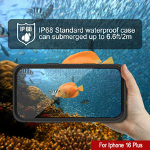 Cargar imagen en el visor de la galería, Funda impermeable para iPhone 16 Plus, Punkcase [Extreme Series] Armor Cover con protector de pantalla incorporado [Negro]
