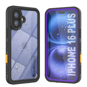 Funda impermeable para iPhone 16 Plus, Punkcase [Extreme Series] Armor Cover con protector de pantalla incorporado [púrpura]