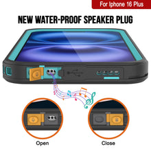 Cargar imagen en el visor de la galería, Funda impermeable para iPhone 16 Plus, Punkcase [Extreme Series] Armor Cover con protector de pantalla incorporado [verde azulado]
