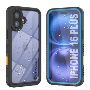 Funda impermeable para iPhone 16 Plus, Punkcase [Extreme Series] Armor Cover con protector de pantalla incorporado [azul marino]