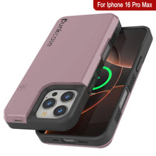 Load image into Gallery viewer, Estuche de batería para iPhone 16 Pro Max, batería externa PunkJuice MagSafe de 8000 mAh con carga rápida y protector de pantalla | [Oro rosa]
