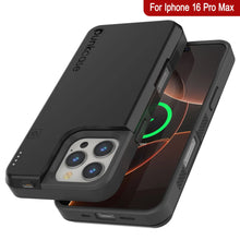 Load image into Gallery viewer, Estuche de batería para iPhone 16 Pro Max, batería externa PunkJuice MagSafe de 8000 mAh con carga rápida y protector de pantalla | [Negro]
