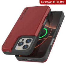 Load image into Gallery viewer, Estuche de batería para iPhone 16 Pro Max, batería externa PunkJuice MagSafe de 8000 mAh con carga rápida y protector de pantalla | [Rojo]
