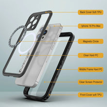 Cargar imagen en el visor de la galería, Funda impermeable para iPhone 16 Pro Max, Punkcase SpikeStar Black Series | Ajuste fino, 2 m, sumergible, IP68
