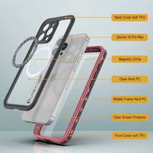 Cargar imagen en el visor de la galería, Funda impermeable para iPhone 16 Pro Max, Punkcase SpikeStar Pink Series | Funda fina de 2 m sumergible IP68
