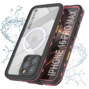 Funda impermeable para iPhone 16 Pro Max, Punkcase SpikeStar Pink Series | Funda fina de 2 m sumergible IP68