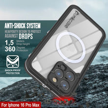 Cargar imagen en el visor de la galería, Funda impermeable para iPhone 16 Pro Max, Punkcase SpikeStar White Series | Funda fina de 2 m sumergible IP68
