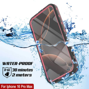 Funda impermeable para iPhone 16 Pro Max, Punkcase SpikeStar Pink Series | Funda fina de 2 m sumergible IP68