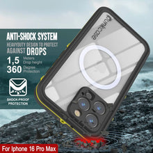 Cargar imagen en el visor de la galería, Funda impermeable para iPhone 16 Pro Max, Punkcase SpikeStar Yellow Series | Funda fina de 2 m sumergible IP68
