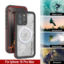 Cargar imagen en el visor de la galería, Funda impermeable para iPhone 16 Pro Max, Punkcase SpikeStar Red Series | Ajuste fino, 2 m, sumergible, IP68
