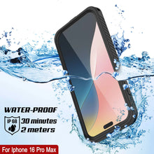 Cargar imagen en el visor de la galería, Funda impermeable para iPhone 16 Pro Max, Punkcase [Extreme Mag Series] Armor Cover con protector de pantalla incorporado [Negro]
