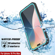 Cargar imagen en el visor de la galería, Funda impermeable para iPhone 16 Pro Max, Punkcase [Extreme Mag Series] Armor Cover con protector de pantalla incorporado [verde azulado]
