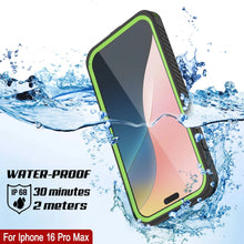 Cargar imagen en el visor de la galería, Funda impermeable para iPhone 16 Pro Max, Punkcase [Extreme Mag Series] Armor Cover con protector de pantalla incorporado [Verde]
