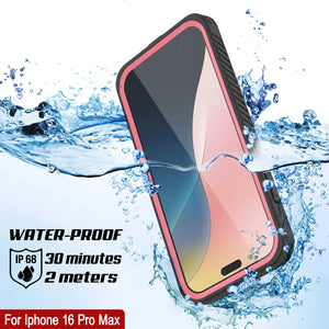 Productos Funda impermeable para iPhone 16 Pro Max, Punkcase [Extreme Mag Series] Armor Cover con protector de pantalla incorporado [rosa]