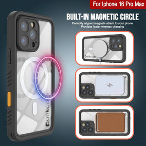Productos Funda impermeable para iPhone 16 Pro Max, Punkcase [Extreme Mag Series] Armor Cover con protector de pantalla incorporado [rosa]
