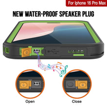 Cargar imagen en el visor de la galería, Funda impermeable para iPhone 16 Pro Max, Punkcase [Extreme Mag Series] Armor Cover con protector de pantalla incorporado [Verde]
