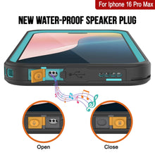 Cargar imagen en el visor de la galería, Funda impermeable para iPhone 16 Pro Max, Punkcase [Extreme Mag Series] Armor Cover con protector de pantalla incorporado [verde azulado]

