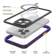 Cargar imagen en el visor de la galería, Productos Funda impermeable para iPhone 16 Pro Max, Punkcase [Extreme Mag Series] Armor Cover con protector de pantalla incorporado [púrpura]
