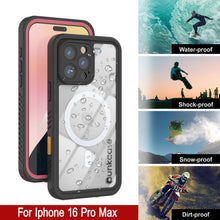 Cargar imagen en el visor de la galería, Productos Funda impermeable para iPhone 16 Pro Max, Punkcase [Extreme Mag Series] Armor Cover con protector de pantalla incorporado [rosa]
