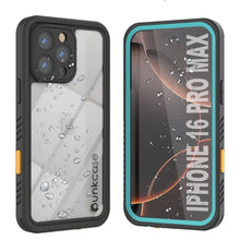 Cargar imagen en el visor de la galería, Funda impermeable para iPhone 16 Pro Max, Punkcase [Extreme Series] Armor Cover con protector de pantalla incorporado [verde azulado]
