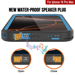 Productos Funda impermeable para iPhone 16 Pro Max, Punkcase [Extreme Series] Armor Cover con protector de pantalla incorporado [azul claro]