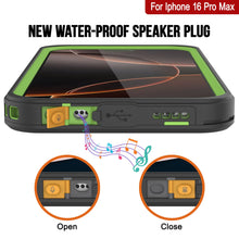 Cargar imagen en el visor de la galería, Productos Funda impermeable para iPhone 16 Pro Max, Punkcase [Extreme Series] Armor Cover con protector de pantalla incorporado [Verde claro]
