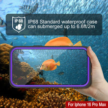 Cargar imagen en el visor de la galería, Funda impermeable para iPhone 16 Pro Max, Punkcase [Extreme Series] Armor Cover con protector de pantalla incorporado [púrpura]
