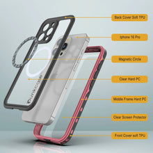 Load image into Gallery viewer, Funda impermeable para iPhone 16 Pro, Punkcase SpikeStar Pink Series | Funda fina de 2 m sumergible IP68
